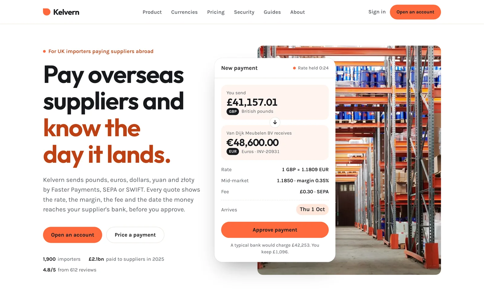 App Landing Page: the KELVERN demo home page