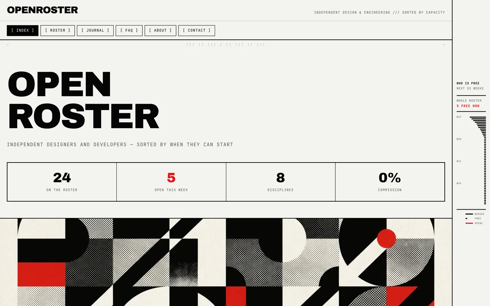 Directory Website Template: the OPEN ROSTER demo home page