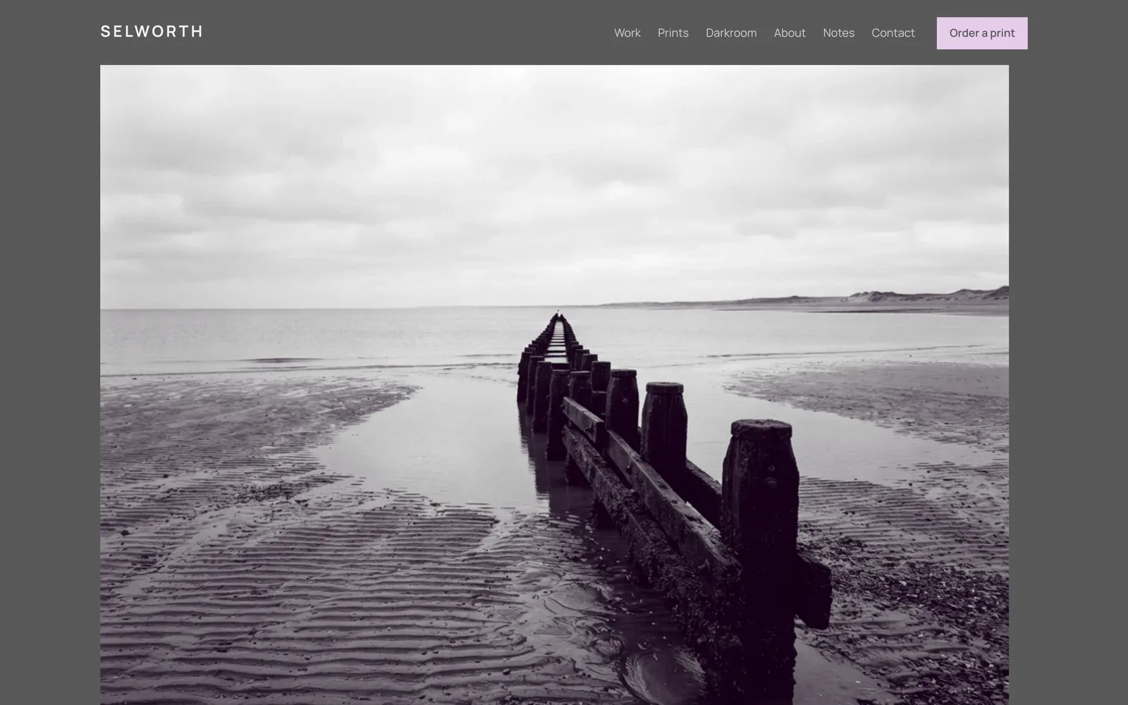 The SELWORTH landing page at desktop width